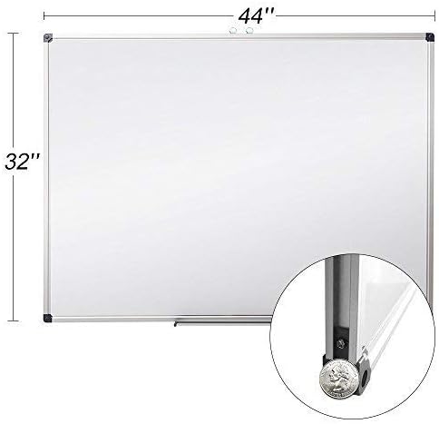 XIWODE Magnetic Dry Erase Board 32x44 Inches, Whiteboard for Wall with Silver Aluminum Frame, Durable Writing Surface for Home, Office & School Classroom