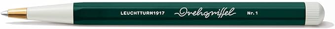 LEUCHTTURM1917 - Drehgriffel Writing Pen (Forest Green) - Ballpoint Pen with Royal Blue Ink Included