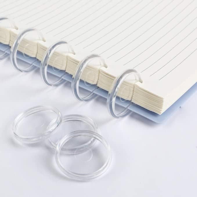 Discbound Expansion Discs, 1.1 Inch, Suitable for Customized Discbound Notebooks Planners Journals Scrapbooking, Fits All Disc Bound Planner Systems, Plastic, Clear Pack of 11