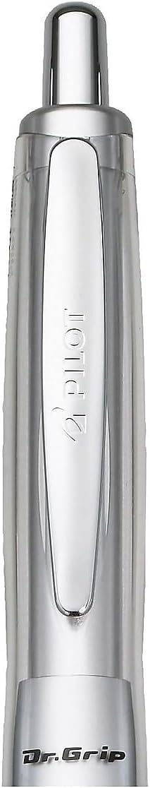 PILOT Dr. Grip Center of Gravity Refillable & Retractable Ballpoint Pen, Medium Point, Charcoal Grip, Black Ink, Single Pen (36180)
