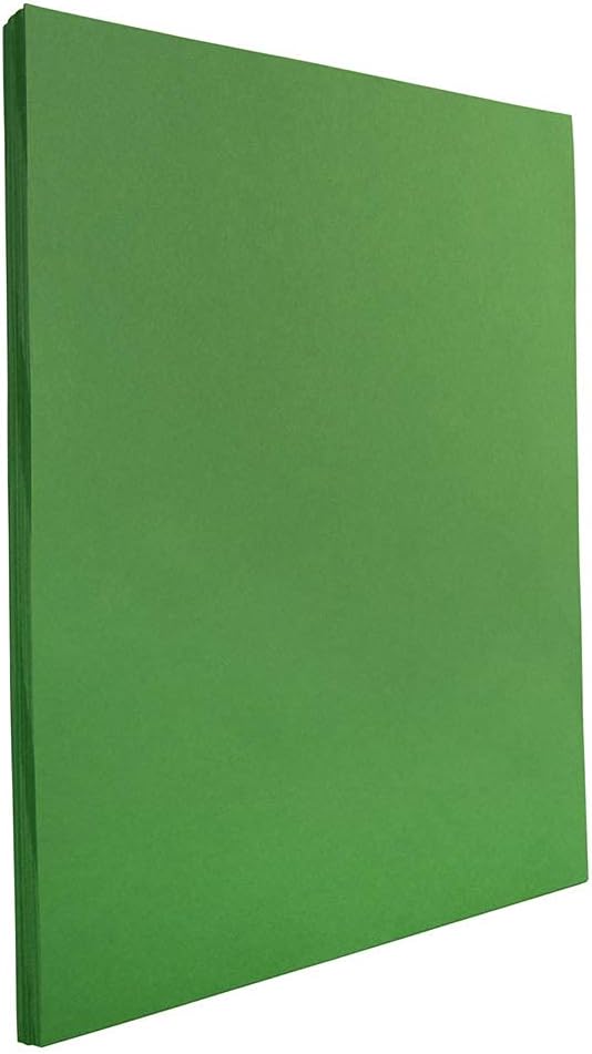 JAM PAPER Colored 24lb Paper - 90 gsm - 8.5 x 11 - Green Recycled - 50 Sheets/Pack