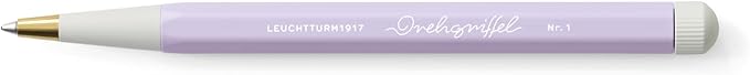 LEUCHTTURM1917 - Drehgriffel Writing Pen (Lilac) - Ballpoint Pen with Royal Blue Ink Included