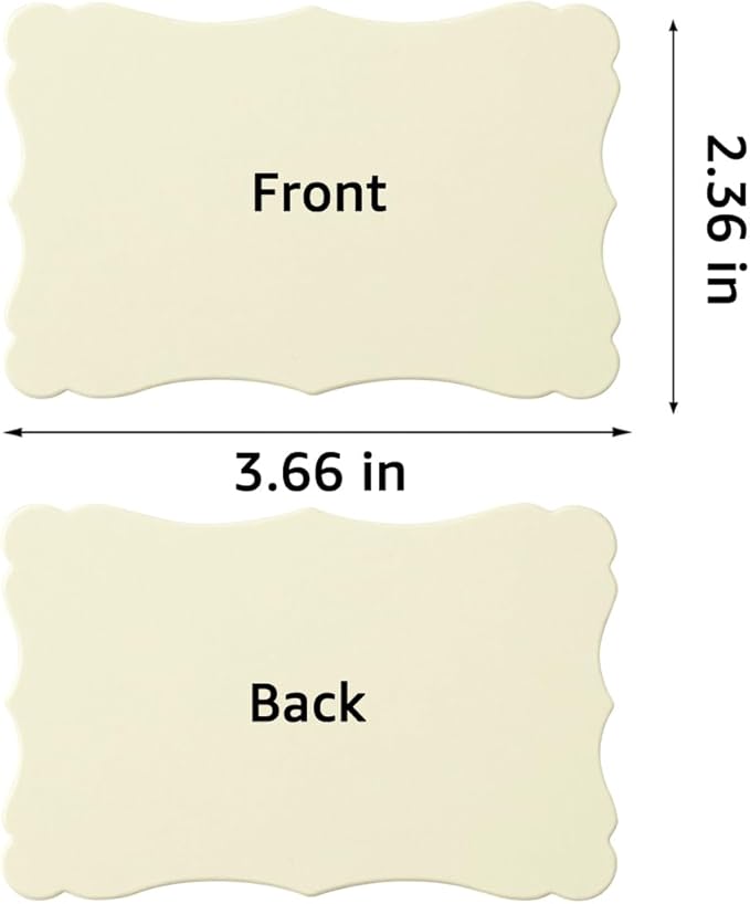 120 Pieces Small Mini Business Cards Vintage Assorted Colors Blank Note Cards Gift Word Card for Business Cards, Gift Cards (Cream, 3.66x 2.36 inches)