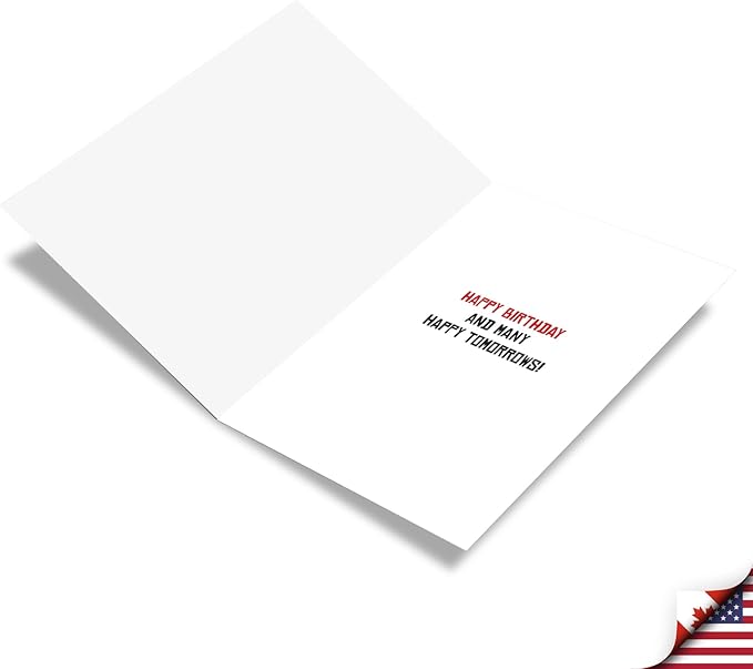 NobleWorks - 1 Funny Happy Birthday Greeting Card - Humor, Notecard Talk Bubbles - As Young Today C7190BDG