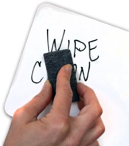 Trainers Warehouse Deluxe Whiteboards Combo Set: 30 Two-Sided Dry-Erase Answer Boards with Tote Bag & Mini Erasers | Sturdy, Easy-to-Hold & Clean, Blue Handles (5.9" x 7.75")