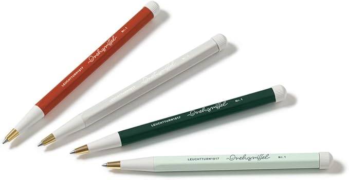 LEUCHTTURM1917 - Drehgriffel Writing Pen (Forest Green) - Ballpoint Pen with Royal Blue Ink Included