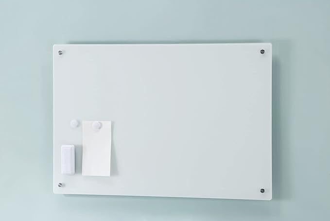 Audio-Visual Direct Magnetic Ultra White Glass Dry-Erase Board Set - 40" x 30" - Includes Magnets, Hardware & Marker Tray