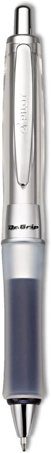 PILOT Dr. Grip Center of Gravity Refillable & Retractable Ballpoint Pen, Medium Point, Charcoal Grip, Black Ink, Single Pen (36180)
