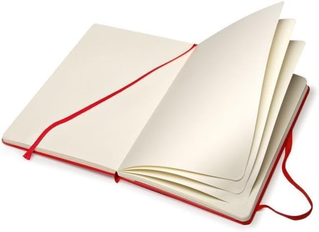 Moleskine Art Sketchbook, Hard Cover, Large (5" x 8.25") Plain/Blank, Scarlet Red, 104 Pages