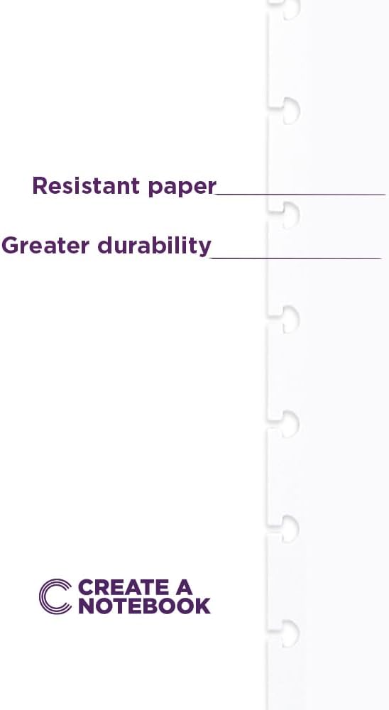 Refills Discbound Notebook Blank Plain White Paper - 5.51" x 7.87" Paper for Custom Discbound Notebook, Planner or Daily Use – 90 GSM Custom Note-Taking System Discbound Inserts – 50 Sheets