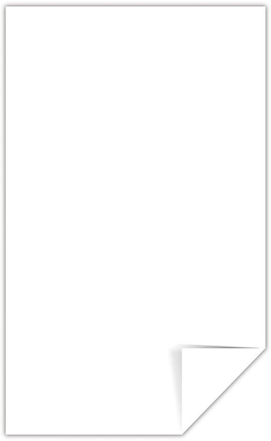 Wausau Exact Vellum Bristol Cardstock, 250 Sheets, White, 94 Brightness, 67 lb, 8.5 x 14 Inches (Pack of 6)