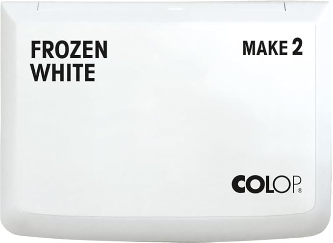 COLOP Make Series, Ink Stamp Pads, with Non-Toxic Premium Ink, Water-Based Acid-Free (Frozen White, Make 2-2-3/4" x 4-1/4")