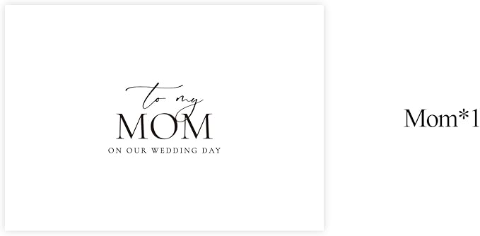 Wedding Day Card for My Mom, To My Mom On Our Wedding Day Card, Mom Of The Bride/Groom Gifts.（Mom A）