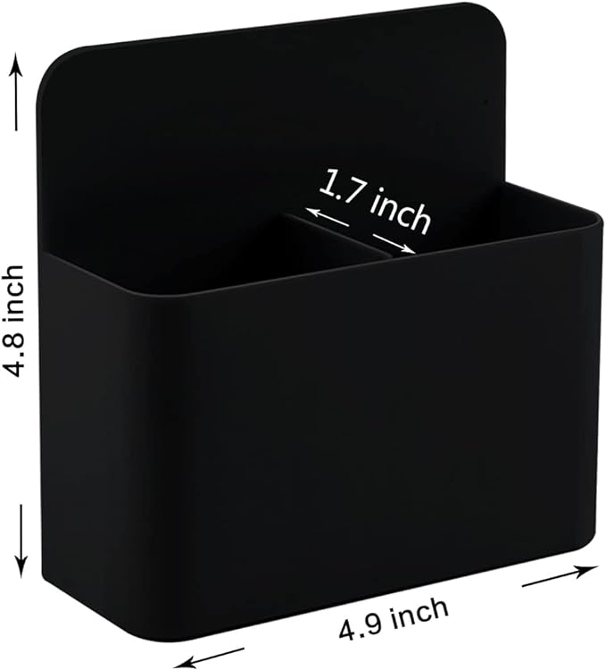 Magnetic Dry Erase Marker Holder - Multi-Surface Pen & Marker Holder for Fridge, Whiteboard, Locker - School, Office, Home - 1 Pack, Black