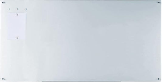 Audio-Visual Direct Magnetic White Glass Dry-Erase Board Set - 6' x 4' - Includes Magnets, Hardware & Marker Tray