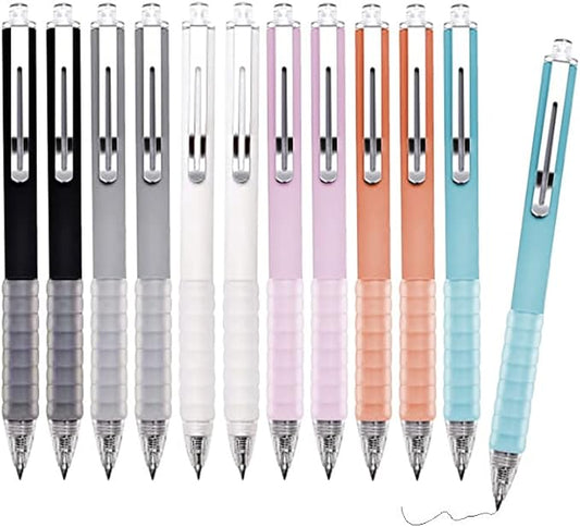 Pens, Pens Fine Point Smooth Writing Pens, Personalized Ballpoint Pens Bulk, Flair Colorful Pens, Black Ink 1.0 mm Journaling Pen, Office Supplies for Women & Men, Note Taking(12-pack)