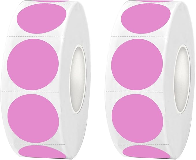 Dot Stickers,Pack of 2400 Round Color Coding Circle Dots Stickers Labels (3/4",Pink)