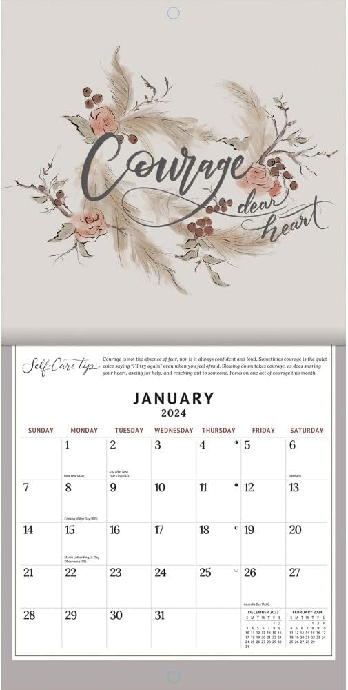 LANG Be Gentle With Yourself 2024 Mini Wall Calendar (24991079270)