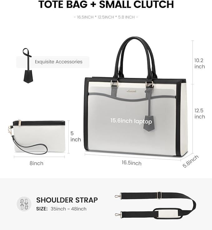 LOVEVOOK Laptop Tote Bag for Women, Office Work Bag Briefcase fit for 15.6 inch Laptop, Large Capacity Teacher Bag Handbag