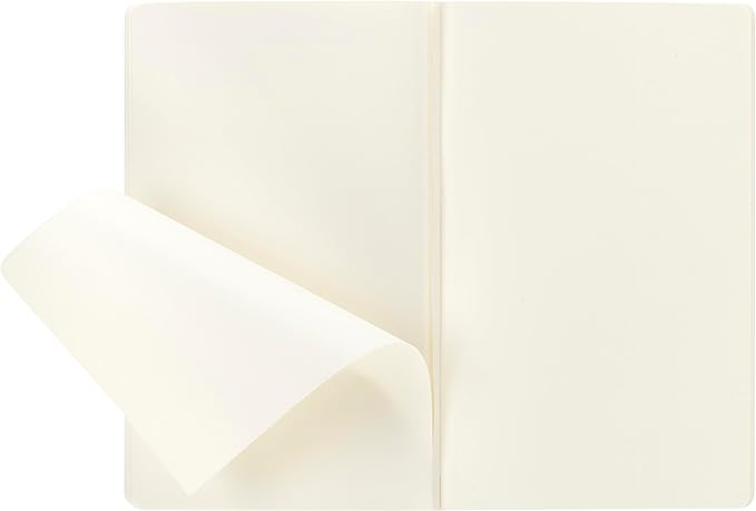 Moleskine Volant Journal, Soft Cover, Large (5" x 8.25") Plain/Blank, Coral Orange/Aqua Blue, 96 Pages (Set of 2)