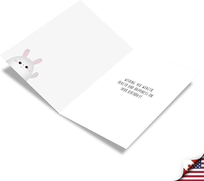 NobleWorks - Funny Birthday Greeting Card with 5 x 7 Inch Envelope (1 Card) Bday Got Rich C2389BDG