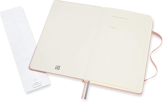 Moleskine Art Logbook, Hard Cover, Large (5" x 8.25"), Dotted, Coral Pink, 160 Pages
