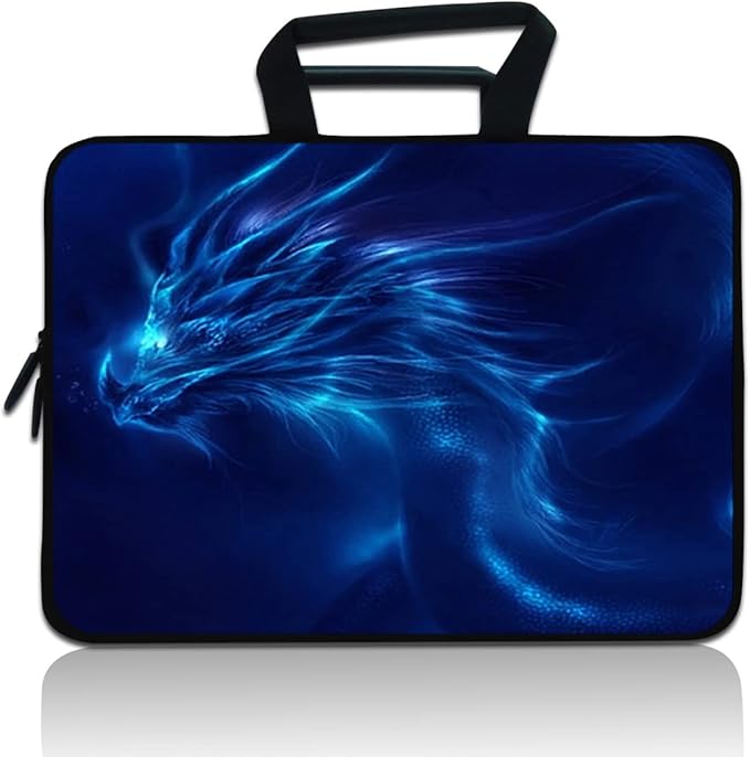 11 11.6 12 12.5 inch Laptop Carrying Bag Chromebook Case Notebook for Apple MacBook Air Samsung HP DELL Lenovo Asus (Blue Dragon)