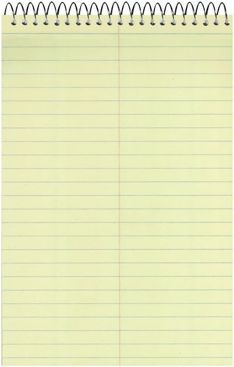 National Brand Steno Notebook with Brown Board Cover, Green Eye-Ease Paper, Gregg Ruled, 6" x 9", 12 Notebooks with 60 Sheets Each (36646-12)