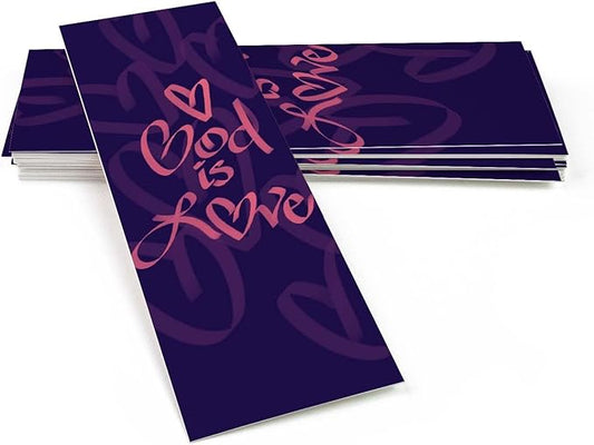 Children and Youth Bookmark, God is Love, 1 John 4:8, Pack of 25, Handouts for Classroom, Sunday School, and Bible Study