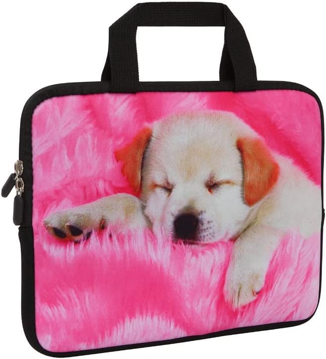 11 11.6 12 12.1 12.5 inch Laptop Carrying Bag Chromebook Case Notebook Ultrabook Bag Tablet Cover Neoprene Sleeve for Apple MacBook Air Samsung Google Acer HP DELL Lenovo Asus (Cute Dog)