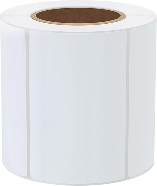 HYBSK 3x2 inch Direct Thermal Label Paper for Barcodes, Address, Compatible with Rollo Label Printer & Zebra Desktop Printers (3"x2",White)