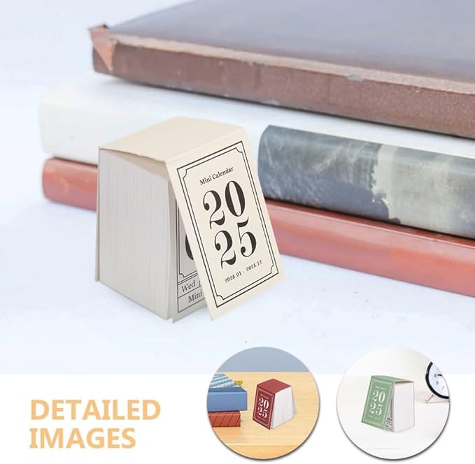 Operitacx Mini Desk Calendar 2025, 8pcs Tear Off Desktop Calendar 2025 Mini Daily Calendar Table Calendar for Scheduler Planner Agenda Organizer Home Office