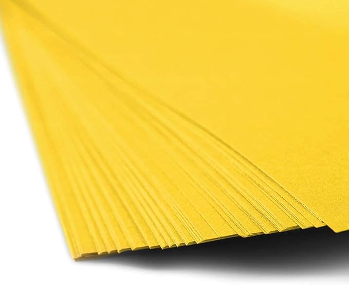 JAM PAPER Colored 24lb Paper - 90 gsm - 8.5 x 11 - Yellow Recycled - 50 Sheets/Pack