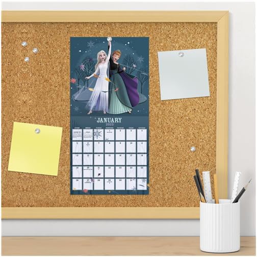 Disney Frozen Calendar 2025 - Deluxe 2025 Anna and Elsa Mini Calendar Bundle with Over 100 Calendar Reminder Stickers (Frozen Gifts, Office Supplies)