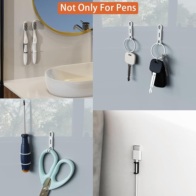 12 Pack Magnetic Pen Holder for Refrigerator, Silicone Magnetic Pencil Holder for Locker, Magnetic Dry Erase Marker Holder for Whiteboard, Desk, Clipboard (12back)