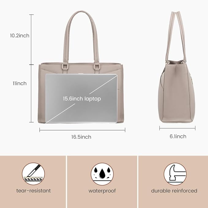 LOVEVOOK Laptop Tote Bag for Women, Office Work Bag Briefcase fit for 15.6 inch Laptop, Large Capacity Teacher Computer Bag Handbag
