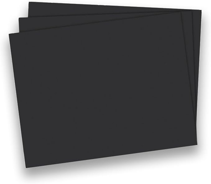 School Smart Railroad Board, 22 x 28 Inches, 6-Ply, Black, Pack of 25