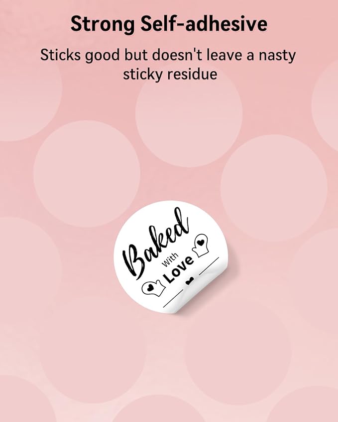 Phomemo 2” White Circle Thermal Label, Self-Adhesive Round Sticker Label, Circular Direct Thermal Printer Label for Phomemo 241bt, D520BT, B246D Label Printer, 750 Labels/Roll, White