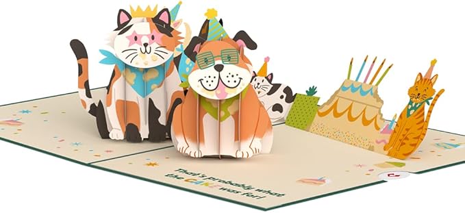 Lovepop Happy Birthday Pop-Up Card for Her and Him- 3D Birthday Animal Greeting Cards for Boys, Girls, Men, Women - We Heard It's Your Birthday - 5" x 7" Card - Blank Note Card & Envelope Included