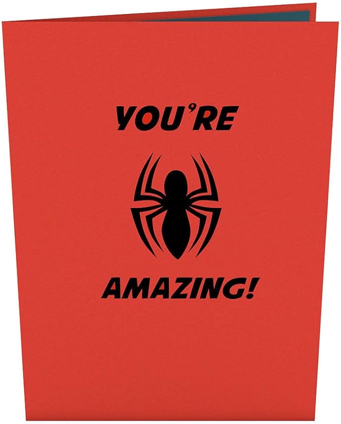 Lovepop Marvel’s Spider-Man You're Amazing! Pop Up Card, 5x7 - Pop Up Birthday Card, Spiderman Birthday Card, Superhero Card, Spiderman Funko Pop, Birthday Card for Boy or Grandson