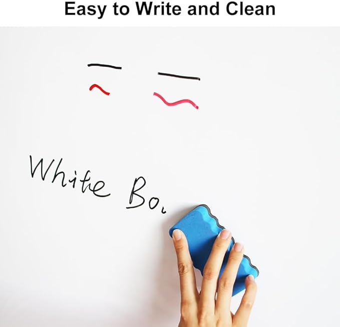 DEVELOP Magnetic White Board Dry Erase, 32 x 44 Inch, Dry Erase Board Aluminum Frame for Wall, Hanging Whiteboard with Detachable Marker Tray for Planning, Kitchen, Memo, School, Home, Office