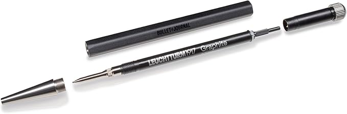LEUCHTTURM1917 Official Bullet Journal Mechanical Pencil Special Edition Drehgriffel Nr. 2 - Built for BuJo - Mechanical Twist Stylus Pencil with 0.7 mm Pencil Leads Included (Black)