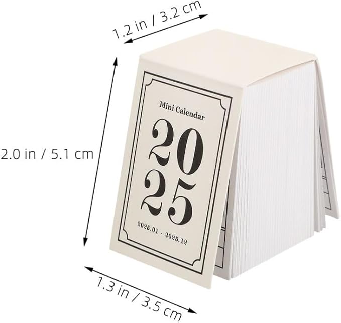 Operitacx Mini Desk Calendar 2025, 8pcs Tear Off Desktop Calendar 2025 Mini Daily Calendar Table Calendar for Scheduler Planner Agenda Organizer Home Office