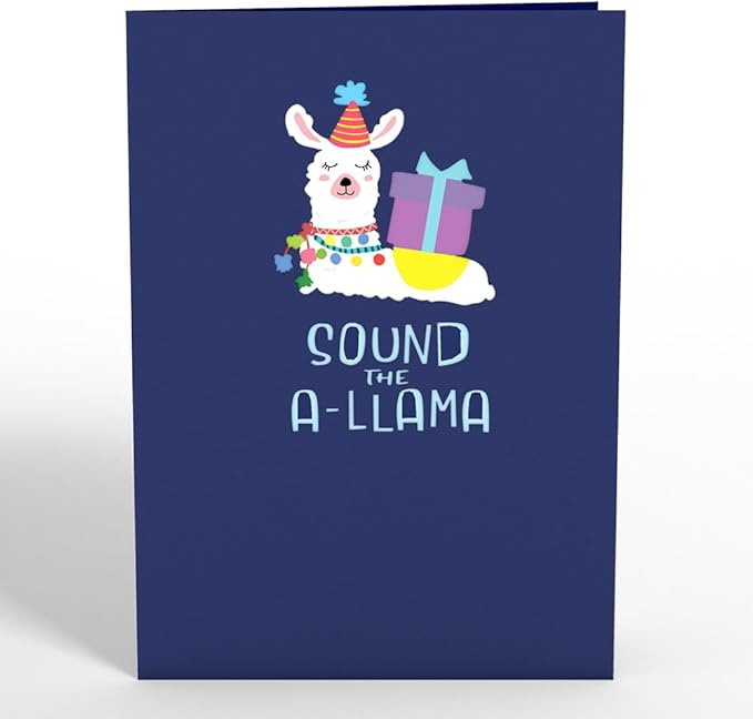 Lovepop Birthday Pop-Up Card for Her, Him, Men, Women - 3D Animal Greeting Cards - Sound The A-Llama - 5" x 7" - Blank Notecard & Envelope Included