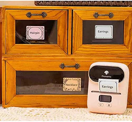 Phomemo Sticker Label M110/M221/M220/M120/M200/M110S Thermal Label- Black on Blue 1.57"x1.18"(40x30mm) for Small Business, Home, Office, 230 Labels/Roll