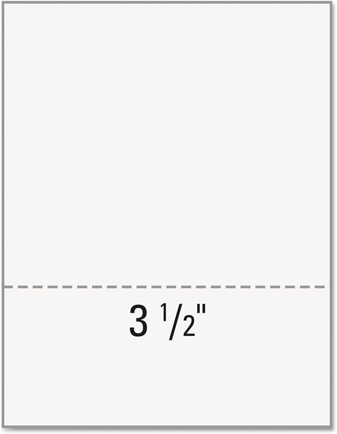 PrintWorks Professional 3 1/2" Perforated Paper, 500 Sheets, 20 lb, 8.5-x-11-inch, White (04128)