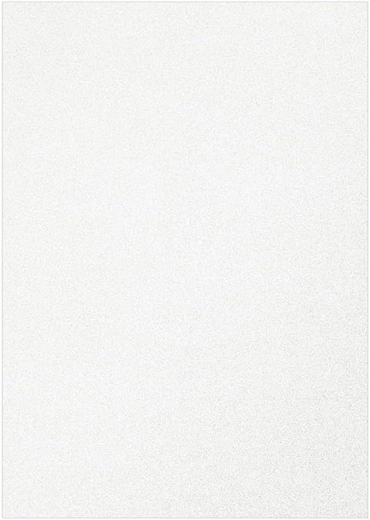 Baisunt 20 Sheets White Glitter Cardstock Paper for DIY Art Project, Scrapbook, Birthday Wedding Party Decoration 250GSM(8x12 In, Non Adhesive)