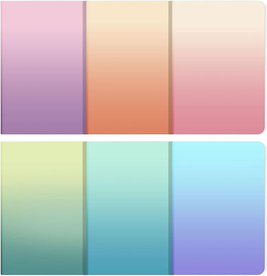 Ddaowanx Notebooks, Journals in Bulk, Blank Paper Sketchbooks, 72 Pages, 36 Sheets, 80GSM, 8.3x5.5 Inch, A5 Size, Travel Writing Notebooks Journal for Office School Supplies (Blank-6pack, Gradient)