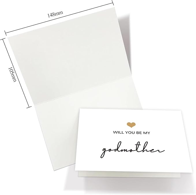 Will You Be My Godmother, God Mother's Proposal Card Gifts with Envelope, Cute Gifts for Godmother On Wedding Day.（Godmother B）