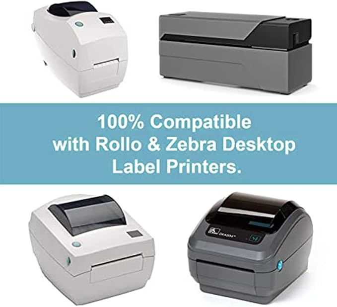 Hybsk 2x1 inch Direct Thermal Labels for Barcodes, Address, Compatible with Rollo Label Printer & Zebra Desktop Printers (2"x1",White)